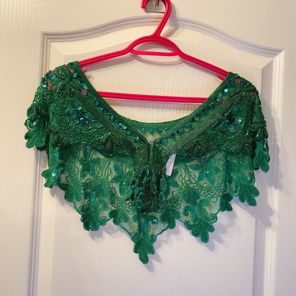 Vintage Accessories - Vintage beaded collar/shawl